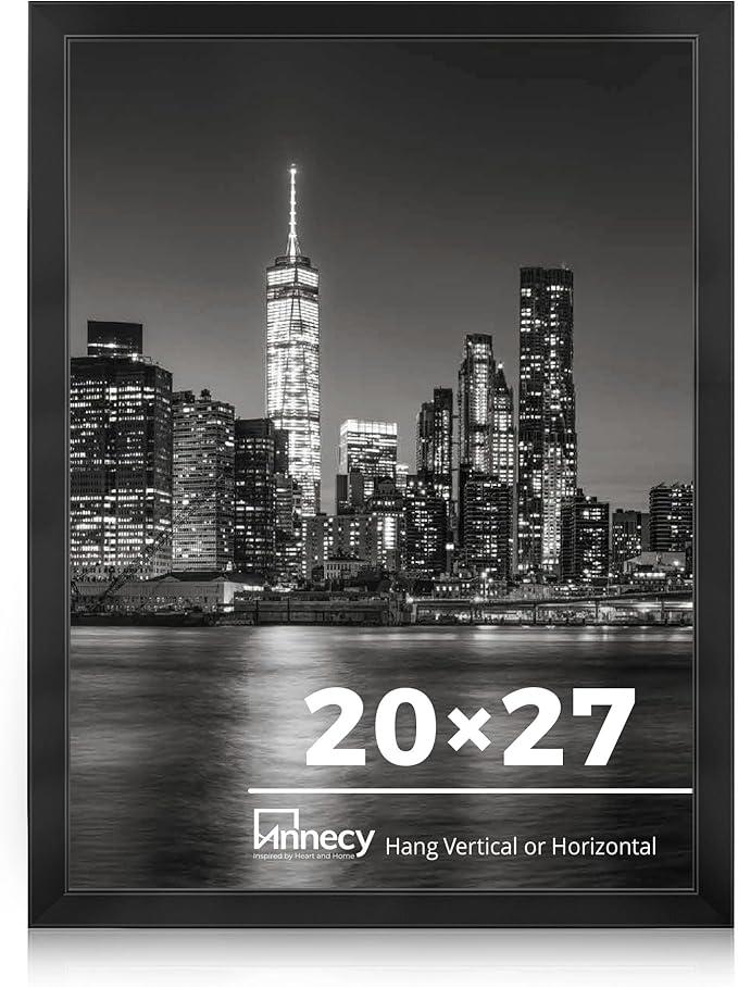 Annecy 20x27 Picture Frame Black(1 Pack), 20 x 27 Picture Frame for Wall Decoration, Classic Black Minimalist Style Suitable for Decorating Houses, Offices, Hotels Annecy 20x27 Picture Frame Black(1 Pack), 20 x 27 Picture Frame for Wall Decoration, Classic Black Minimalist Style Suitable for Decorating Houses, Offices, Hotels