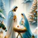 mjcakrn Paint by Numbers Kit for Adults Jesus Nativity Painting by Numbers Kits Christmas Paint by Numbers for Adults DIY Acrylic Painting on Canvas for Home Wall Art Decor 16 x20 Inch