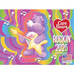 Care Bear Calendar 2026 Rock Music Bears Edition Monthly Wall Calender 12 Month | American Made In The USA