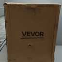 VEVOR Broadcast Spreader, 100LBS Capacity, Walk-Behind Push Spreader, 0-9.8ft Spreading Width, 13 in All Terrain Pneumatic Tires, Fertilizer Spreaders with Hopper Grate, for Seed Salt Ice Melt (White hubs + black components)