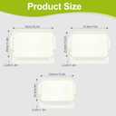 3 Pack Serving Tray with Handles, Stackable Reusable Trays for Serving Food, Plastic Serving Platters for Party, Charcuterie, Fruit, Appetizer, Solid Cream