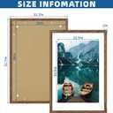 Hongkee 20x30 Frame Set of 2, Rustic Brown Wood Style - Display 16x24 Picture with Mat or 20 x 30 Poster without Mat, Wall Mounting Horizontal and Vertical