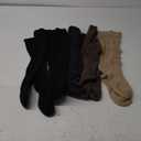 we fleece 5 Pairs Warm Knee High Socks for Women-Thermal Cotton Socks for Hiking,Work,Winter,Gifts (One Size, 5pack Black/Grey/Brown/Beige/Black)