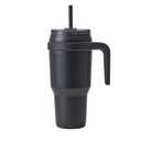 REDUCE 40 oz Stainless Steel Tumbler with Handle - Dual-Wall Vacuum Insulated Travel Mug, Sweat-Proof Lid & Reusable Straw - Keeps Drinks Cold for 24 Hrs, Fits Cupholders, Dishwasher Safe - Phantom
