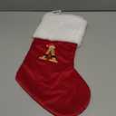 Beyond Your Thoughts Personalized Embroidery Monogram Initial Human Christmas Stockings 1 Pack Durable Christmas Ornament Bag for Family Decorations Red and Gold Letter A