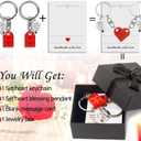 Heartfelt Matching Keychains: Romantic Gift for Couple, Christmas Gifts for Boyfriend & Dad Keychain 2PCS