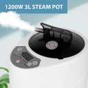 3L Sauna Steamer, Fcc Certified 3L & 1200W Steam Generator, Sauna Steamer Machine with Remote Control, Portable Sauna Steamer with Sturdy Lid And Explosion-Proof Interior, White