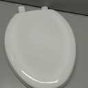 KOHLER Stonewood Quiet-Close, Elongated Toilet Seat Soft Close, Durable Wood, Easy Installation, Universal Fit, Home Essentials, White Finish, K-20466-0