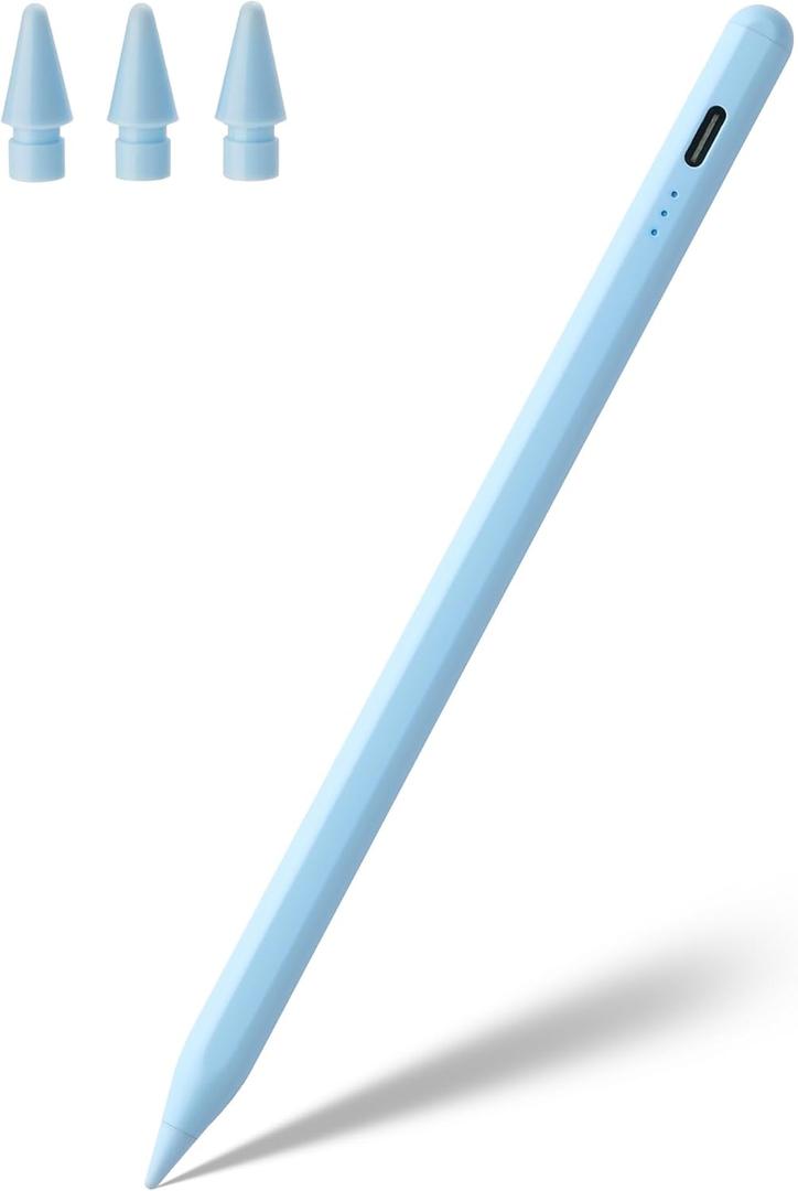 Stylus Pen for iPad A16 11th 10th 9th 8th 7th 6th Generation, iPad Pro 12.9 11 13 inch M4, iPad Air M3 M2 5th 4th 3rd Gen, iPad mini A17 Pro 7 6 5, for Apple Pencil Pro 1st 2nd Gen Alternative (Blue)