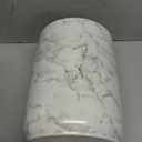 Bathroom Wastebasket - Ceramic Decorative Trash Can (Marble Look)