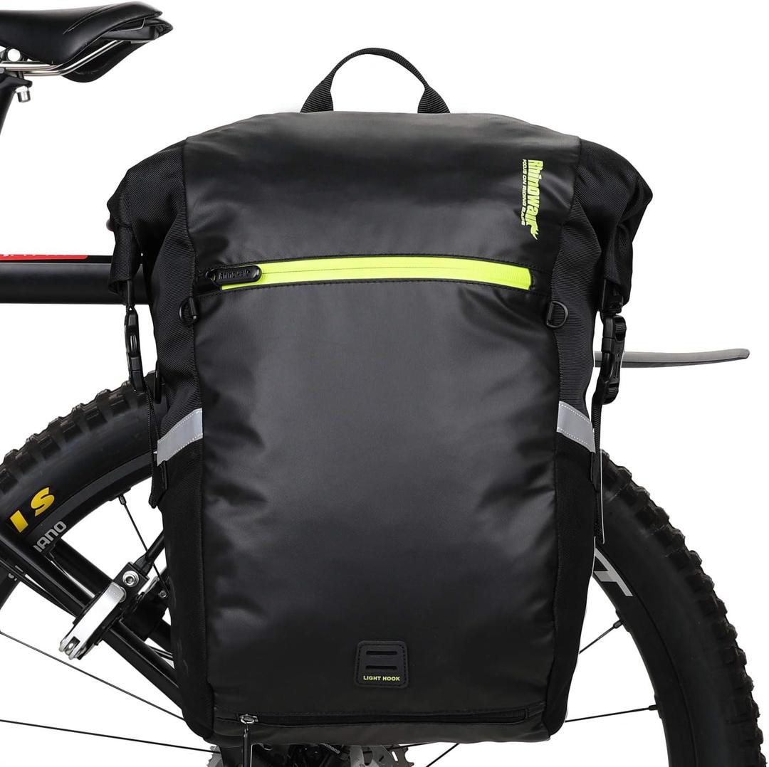 Rhinowalk Bike Bag Waterproof Pannier Bag Convertible - 2 in 1 Bicycle Saddle Bag Shoulder Bag Laptop Pannier Professional Cycling Accessories