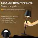 1 Pack Cordless Table Lamps-6000mAh Rechargeable Lamp,Waterproof Outdoor Table Lights for Patio|Shower|Restaurant|Dinner|Kitchen Counter|Dining Table Top Lighting,Mini Small Battery Operated Lamp