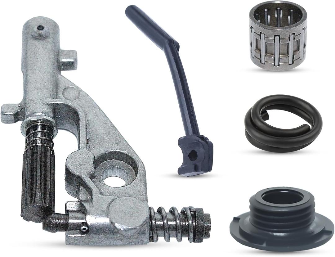 AUMEL Oil Pump Pressure Line Kit for Husqvarna 455 Rancher 455E 460 461 Chain Saw Replace 544180104, 537261501 & Worm Gear Oiler Pinion