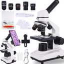 Microscope for Adults & Kids, 40X-2000X High-Power Compound Microscope for Students, School Lab & Home Schooling,Equiped with Slides Set & Phone Holder(A1)