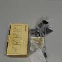 DELITON Adhesive Hooks - 4 Pack Towel/Coat Hooks Wall Hook Stick on Bathroom or Kitchen (Matte Black, Stainless Steel)