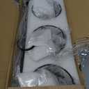 Farmhouse Bathroom Vanity Light, 3-Light Wood Bathroom Light Fixtures Over Mirror, Black Industrial Vanity Lights with Metal Shade, Rustic Bathrooms Lighting for Living Room, Bedroom, Hallway