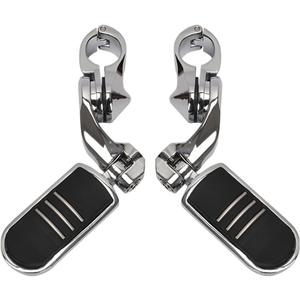 Motorcycle Highway Pegs Crash Bar Adjustable Foot Peg Compatible with Softail Sportster Electra Road Glide Road King Street Glide with 1.25" Engine Guard 1 1/4 Chrome