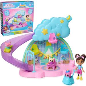 Gabby's Dollhouse Kitty Care Ear Purrfect Playroom  17-Piece Playset with 4 Toy Figures, Dollhouse Furniture, Doll Accessories & Baby Doll Stuff for Kids Ages 3+