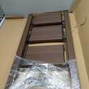 HillhutApex 3 Step Stool, Aluminum Foldable Step Ladder, Lightweight Stable Stool with Wide Non-Slip Pedals, 330lbs Bearing Capacity Ladder for Office,Home,Kitchen - Walnut