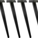 Oblique Furniture Leg 22 Inch, Slant Tapered Metal Coffee Table Legs 4pcs, Mid Century Modern Sofa Cabinet Feet Black for Home DIY Project