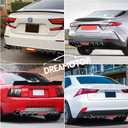 DREAMOTOR 34" Car Rear Bumper Lip with Brake Light, Universal Rear Diffuser Spoiler Compatible with Infiniti Ford Toyota Corolla Nissan Altima Dodge Charger SXT Chevy Camaro VW Acura (with LED Light)