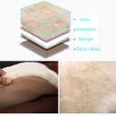 OGLAND Fluffy Genuine Sheepskin Car Seat Cover for Auto Fuzzy Interior Accessories Cushion with Soft Wool Natural Fur Non-Slip (Pearl, Front20*20Inch)