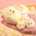 6Pcs Big Taba Squishy Fidget Toys-3.15in, Handmade Ultra Soft Chick Taba Squishy Kit, Cute Fidget Toys Silicone Squeeze Toys for Kids & Adults Stress ReliefChicken