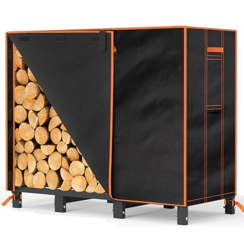 GREENER Heavy Duty Wood Rack Cover - 4FT, Waterproof & Weather Resistant, PVC Coated - Fits Tikimilor, ULIOK, NANNARDOSO
