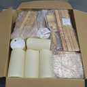 24 Pcs Wooden Candle Lantern Include 12 Wedding Lantern Centerpiece 12 Flameless Decorative Candles Holders Wedding Centerpieces for Tables Party Decor(Brown)