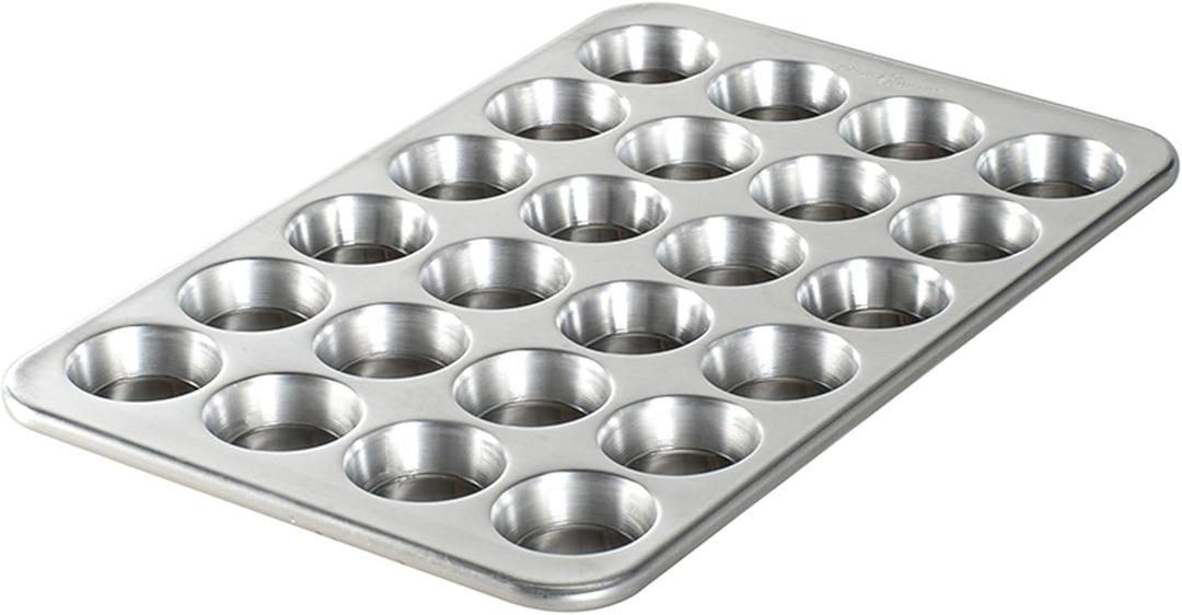Nordic Ware Natural Aluminum Commercial Petite Muffin Pan, 24 Cup