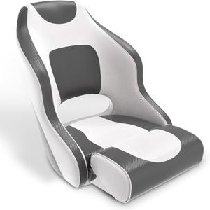 Leader Accessories Two Tone Captains Bucket Seat Boat Seat Premium Sports Flip Up Boat Seat