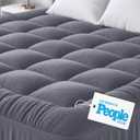 Niagara Sleep Solution Ultra Soft California King Size Mattress Topper - Viscose Made from Bamboo Pillow Top Mattress Pad for Back Pain Relief - Naturally Cooling for Hot Sleepers, Gray