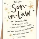 24 x Fathers Day Card Gifts for Son In Law, Son In Law Father's Day Card from Father-in-law and Mother-in-law