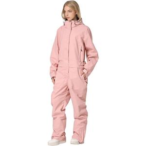 YEEFINE Women's Ski Suit One Piece Snowsuits Jumpsuits Winter Waterproof Snowboard Suits (Medium, Pink)
