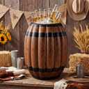 Seenelling Inflatable Wine Barrel Decor Western Cowboy Party Decor 23.62 in PVC Inflatable Cooler Barrel Pirate Party Decoration for Western Nautical Halloween Birthday Rodeo Wild West Photo Props
