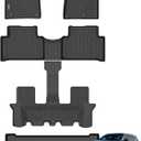 GINOWY-Floor Mats & Cargo Liner Set for Kia Sorento 2021-2025 (for Gasoline Models), All Weather Car Mats Sorento Cargo Trunk Mat Trunk Liner TPE Rubber Liners Car Accessories Floo Mat Black