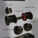 ALTLER Adjustable Dumbbell, 55LB Dumbbell Set with Tray for Workout Strength Training Fitness, Adjustable Weight Dial Dumbbell with Anti-Slip Handle and Weight Plate for Home Exercise