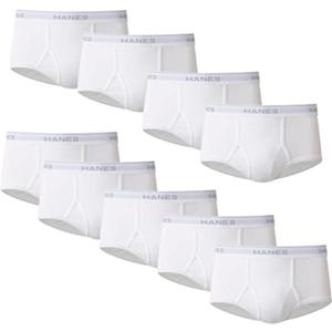 Hanes Men's Underwear Briefs Pack, Cool & Breathable Cotton Briefs, Moisture-Wicking Underwear, Men's Briefs (X-Large, White)