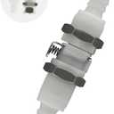 1/4" 3/8" 5/16" Plastic In line Hose Barbed Quick Disconnect fittings, Panel Mounting Tubing Quick Connector, Bulkhead Shut Off Valve Male Female Quick Release Coupling (1 Male+ 1 Female)(3/8")