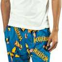 X-Men Wolverine All-Over Print Men's Blue Sleep Pajama Pants (Medium)
