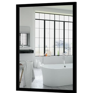 Black Large Bathroom Wall Mirror, 18x24 Mirror Set of 1 for Bathroom, Vanity
