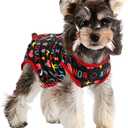 Etdane Dog Diapers Sanitary Panties Physiological Period Shirts Surgical Recovery Suits for Male and Female Dogs Black/L (L(Chest Girth: 18.9",Back Length: 14.6"))