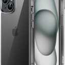 JETech Case for iPhone 15 Plus 6.7-Inch, Non-Yellowing Shockproof Phone Bumper Cover, Anti-Scratch Clear Back (Black)