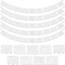 5 Pack White Papel Picado Banner, Cinco De Mayo Plastic Mexican Party Banner Wedding Fiesta Party Decoration May 5 Mexican Themed Party Decor, Mexico Birthday Party Supplies - 4 Patterns/90Ft