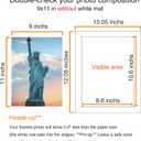 SESEAT 8x10 Picture Frames Rustic Brown with Mat Photo Frames 4 Packs for Tabletop or Wall