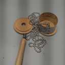 Wooden Cabasa Hand Shaker Percussion Instrument with Metal Beads for Classroom Band 3.4" Size