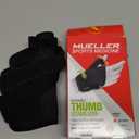 MUELLER Sports Medicine Adjust-to-Fit Thumb Stabilizer, Spica Splint, Thumb Pain Relief Brace for Men and Women, Ideal for De Quervain's Tenosynovitis, Arthritis, Sprains, Fits Right or Left (1 Count (Pack of 1), Black)