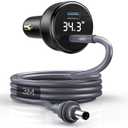 ELUTENG Starlink Mini Cable 10FT DC Power Cable + Starlink Cigarette Lighter Adapter 12V Car Adapter Power Cable 18AWG Waterproof Cigarette Lighter to DC Cord 12V-24V for Starlink Mini Accessories