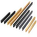 Shozafia 5 Pack Black Cabinet Pulls with Silver Edge - Kitchen Hardware Handles for Dresser Drawers -T Shape Cabinet Hardware (8.35 inch,Black with Silver Edge)