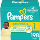 Pampers Baby Diapers - Swaddlers - Size 1, 198 Count, Ultra Absorbent Disposable Infant Diaper